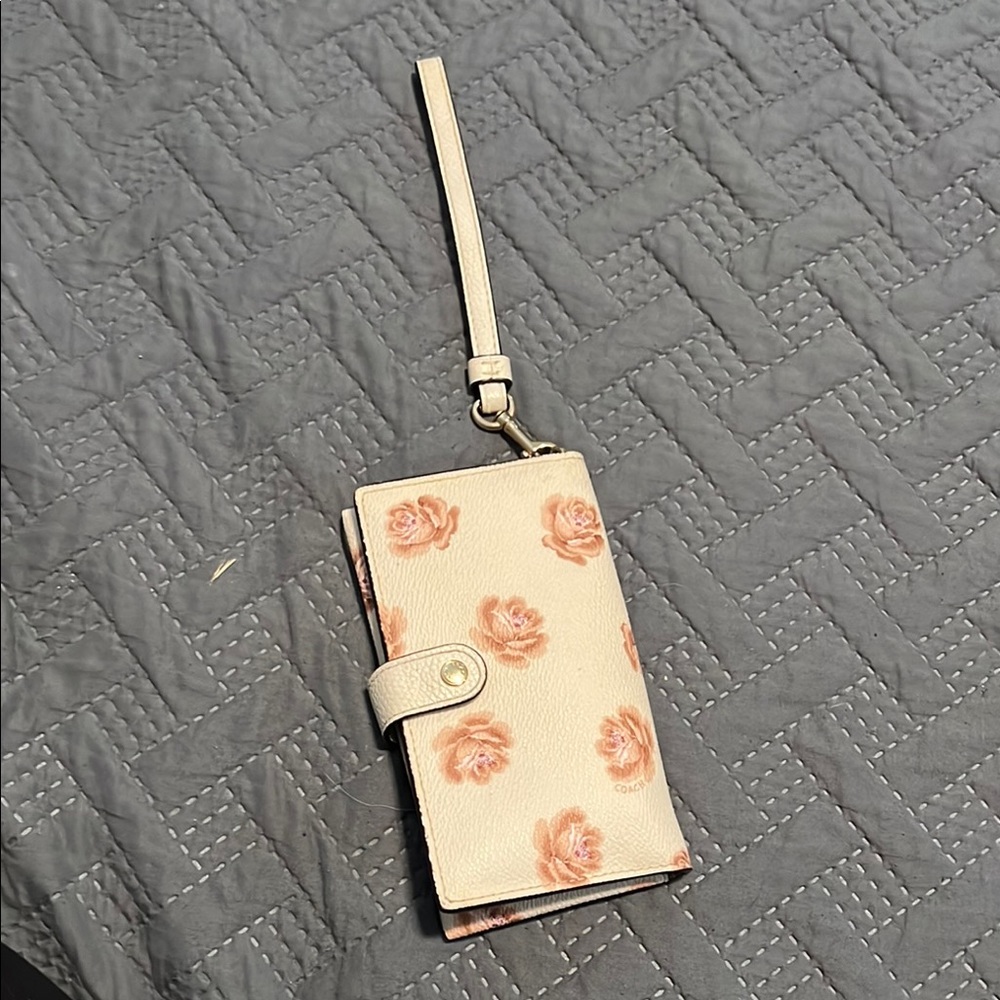 Coach Floral Wristlet Wallet
